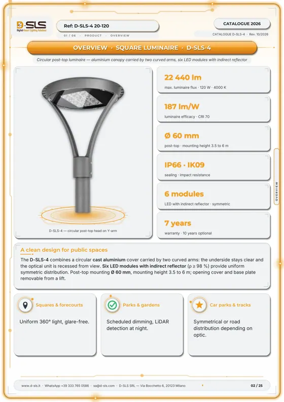 D-SLS-4 — Square luminaire — catalogue page 2