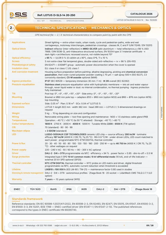LOTUS — Street lighting — catalogue page 9