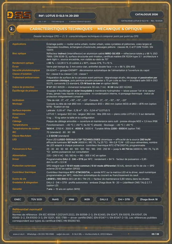 LOTUS — Éclairage routier — catalogue page 9