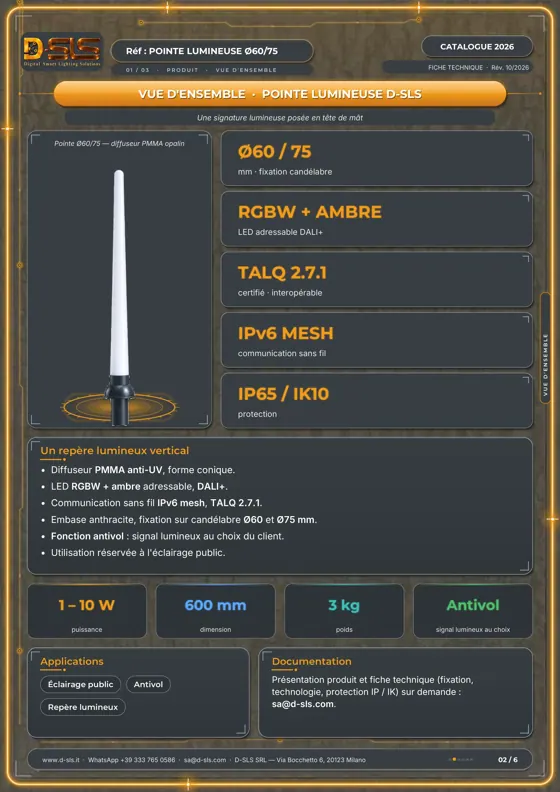 Pointe lumineuse Ø60/75 — catalogue page 2
